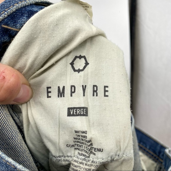 Empyre Men's Medium Wash Blue Distressed Jeans Size 32 - Picture 5 of 8